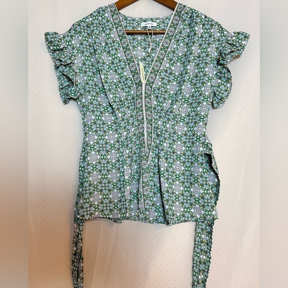 NWT Max Studio V-Neck Short Sleeve Blouse Size XS - Picture 7 of 9